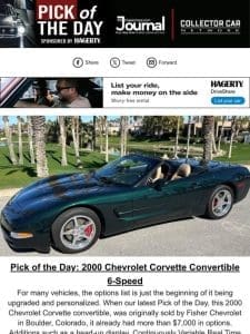 Pick of the Day: 2000 Chevrolet Corvette Convertible 6-Speed