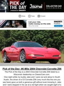 Pick of the Day: 4K-Mile 2004 Chevrolet Corvette Z06