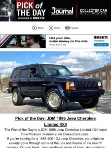 Pick of the Day: JDM 1996 Jeep Cherokee Limited 4X4