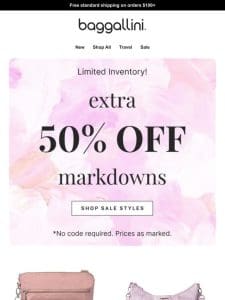 Pink’s the Word ?? Extra 50% off Markdowns