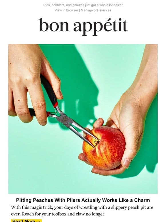 Pit your peaches with pliers