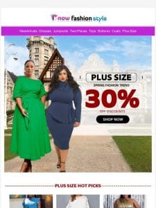 Plus size outfits 30%OFF on sale?Follow spring trend now??