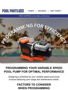 Pool Pump Programming