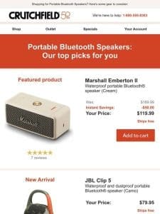 Portable Bluetooth Speakers: Our top picks