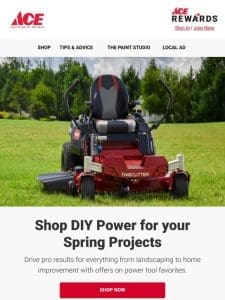 Power Up for Spring with EGO， Toro， DEWALT & more