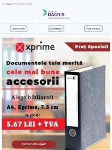 Pre? Special: Biblioraft XPrime marmorat cu ?in? metalic? la doar 5.67 lei + TVA!