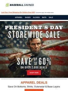 President’s Day Storewide Sale! Save Up To 60% On 2，000 Deals