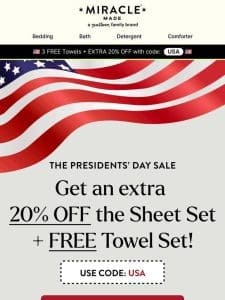 Presidents’ Day savings start NOW ?