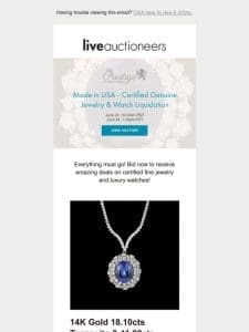 Prestige Auction Galleries | Made in USA – Certified Genuine Jewelry & Watch Liquidation