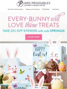 Pretty fantastic news: save 20% on Easter gifts