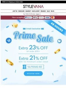 Prime Sale Ending Soon: Up to 23% OFF!