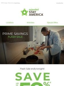 Prime Savings Flash Sale ends tonight!