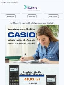 Prim?vara a venit cu 20% REDUCERE la Calculatoarele ?tiin?ifice Casio!