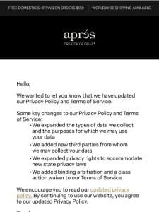 Privacy Policy Update