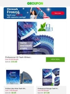 Professional 3D Teeth Whitening Strips – Pack of 28 Strips (14 Treatments) and More