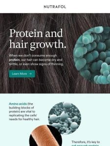 Protein and hair growth.