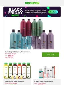 Pureology Shampoo， Conditioner， or Duo Liter Set (33.8oz) and More