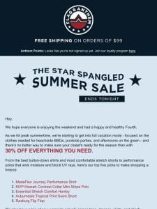 RE: The Star Spangled Summer Sale