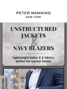RESTOCK ALERT! Navy Blazers and Unstructured Jackets