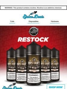 ?RESTOCKED: Vape Craft eJuice (SAVE 30%!)