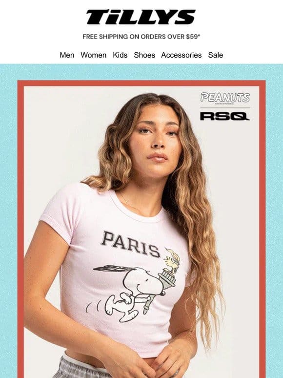 RSQ x PEANUTS | Paris 2024 Collection