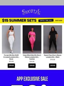 Re:  $15 2PC SETS FOR SUMMER   CLICK HERE