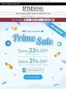 [Reactivated] Extra -23% Prime Sale for extra 48 Hours!