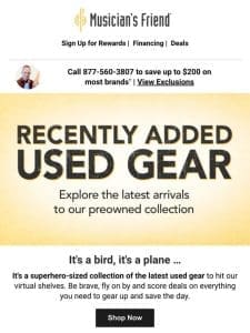 Recently added: Used gear