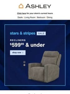 Recliners $599.99 & Under – Your Perfect Match Awaits!