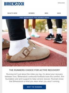 Recovery footwear for runners