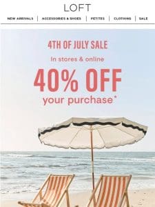 Red， white NEW and 40% off (!)