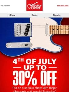 Red， white and rockin’ deals are here