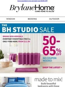 Refresh your home with BH Studio deals!