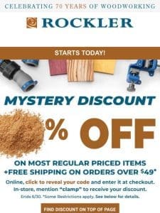 Reveal Your Mystery Savings! + 4th of July Sale Starts Today!