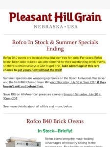 Rofco B40 Ovens in Stock—Briefly! — PHG News