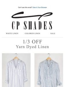 SALE: 1/3 OFF Yarn Dyed Linen