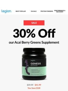 [SALE] 30% off our greens supplement