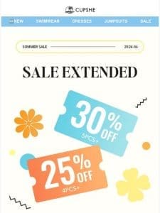 SALE EXTENDED!30% OFF 5PCS+