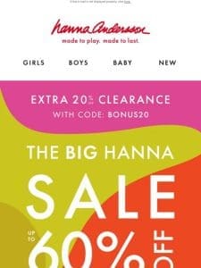 SALE ON SALE  EXTRA 20% Off Clearance!