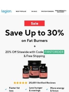 ?SALE? Save up to 30% on fat burners!