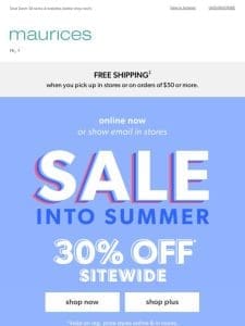 SALE into summer ? Weekend savings start NOW!