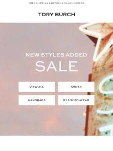 SALE: new styles added