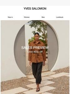 SALES PREVIEW : until 40% off