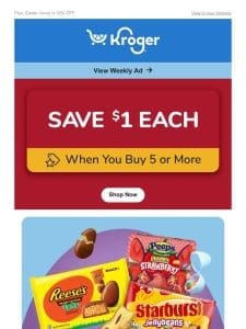 SAVE $1 Each on 5+ | 33% OFF All Easter Candy | Ship Your Easter Faves