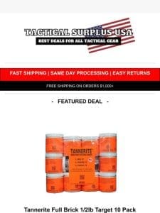 SAVE 50% OFF TANNERITE TODAY