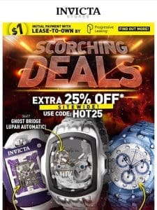 SCORCHING DEALS??EXTRA 25% OFF SITEWIDE??Code HOT25?