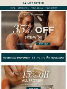 SHOP ALL PROTEIN 45% OFF ?