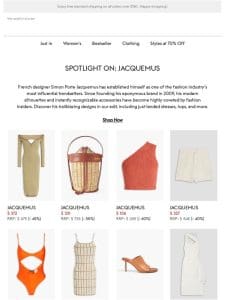 SPOTLIGHT ON: Jacquemus at 55% off