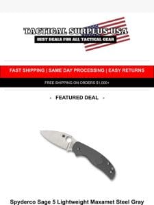 SPYDERCO Savings??50% Off Knives Today