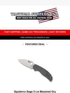 SPYDERCO Savings??50% Off Knives Today